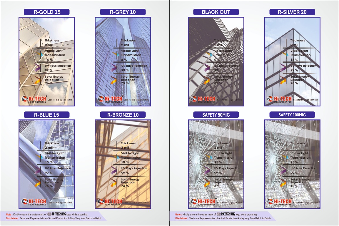 HITECH®ONE WAY MIRROR GLASS FILMS Reflective Sun Control Film - Image 4
