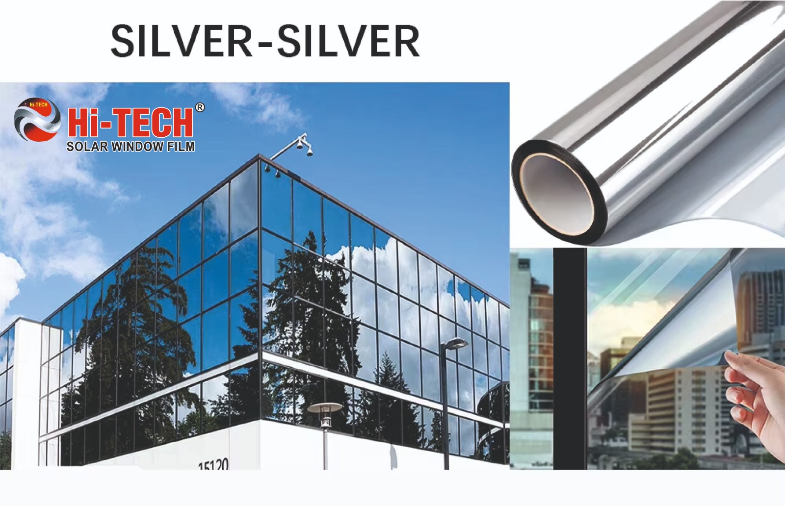 HITECH®ONE WAY MIRROR GLASS FILMS Reflective Sun Control Film - Image 7