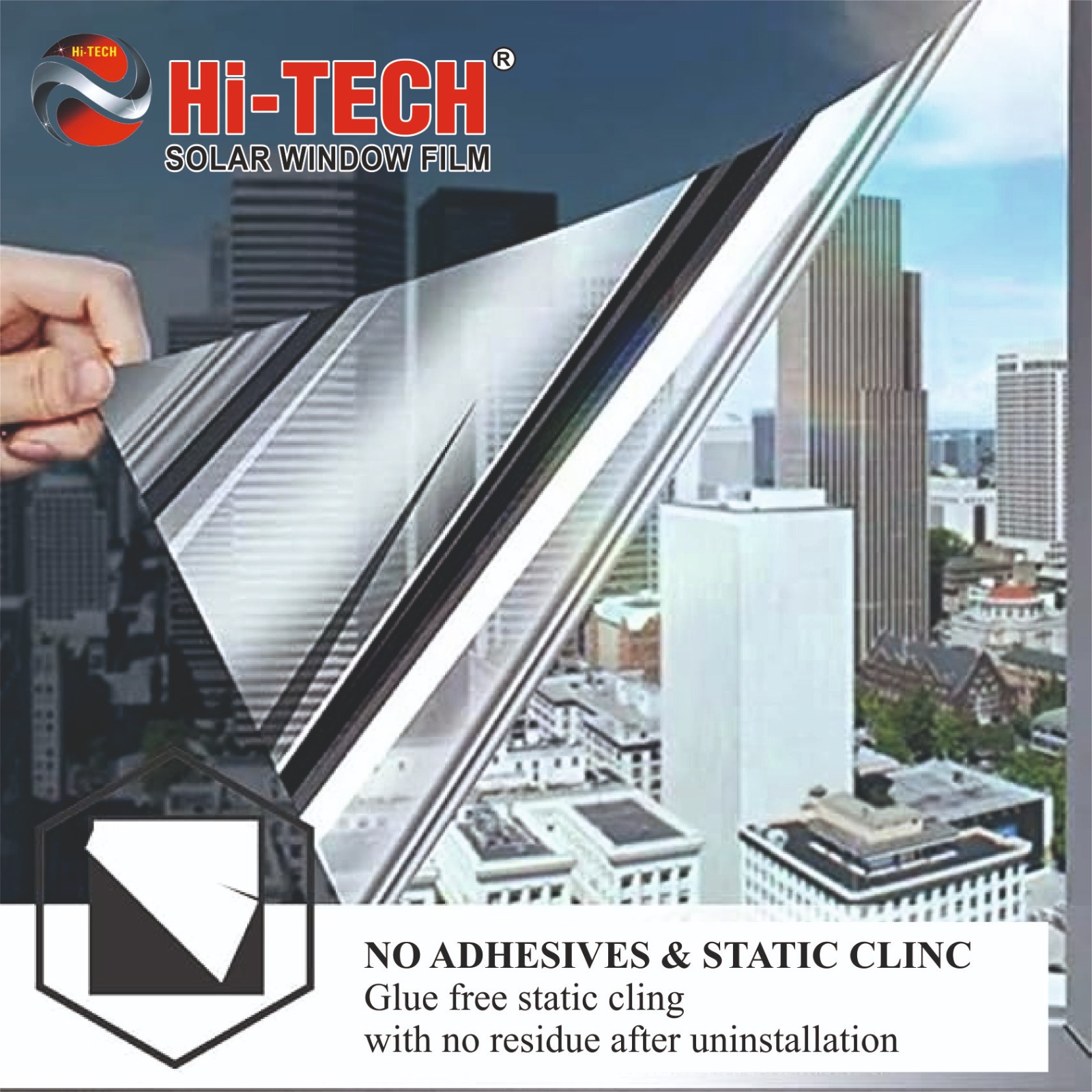HITECH®ONE WAY MIRROR GLASS FILMS Reflective Sun Control Film - Image 13