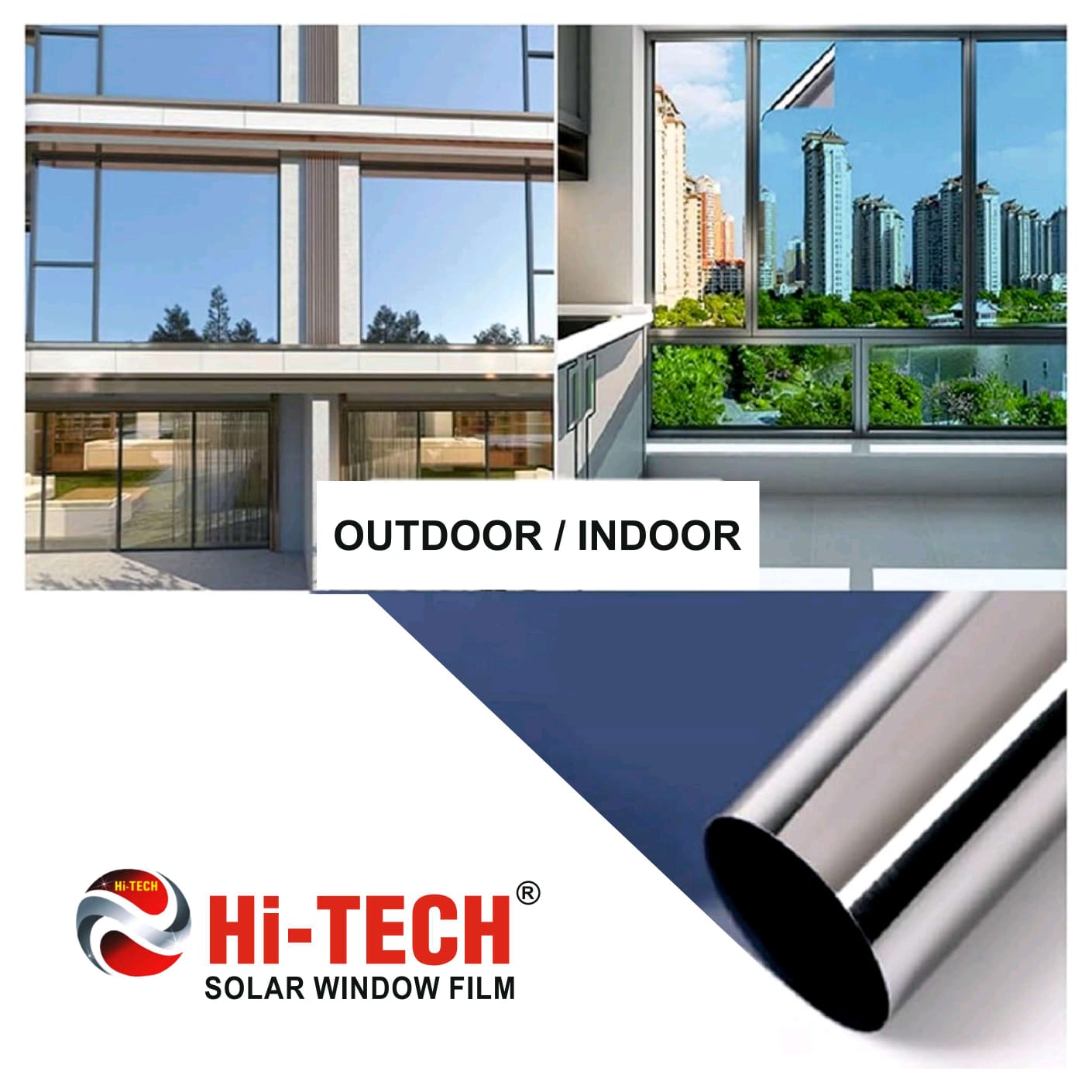 HITECH®ONE WAY MIRROR GLASS FILMS Reflective Sun Control Film - Image 10