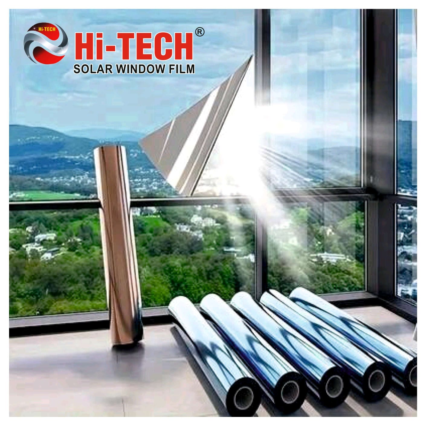 HITECH®ONE WAY MIRROR GLASS FILMS Reflective Sun Control Film - Image 11