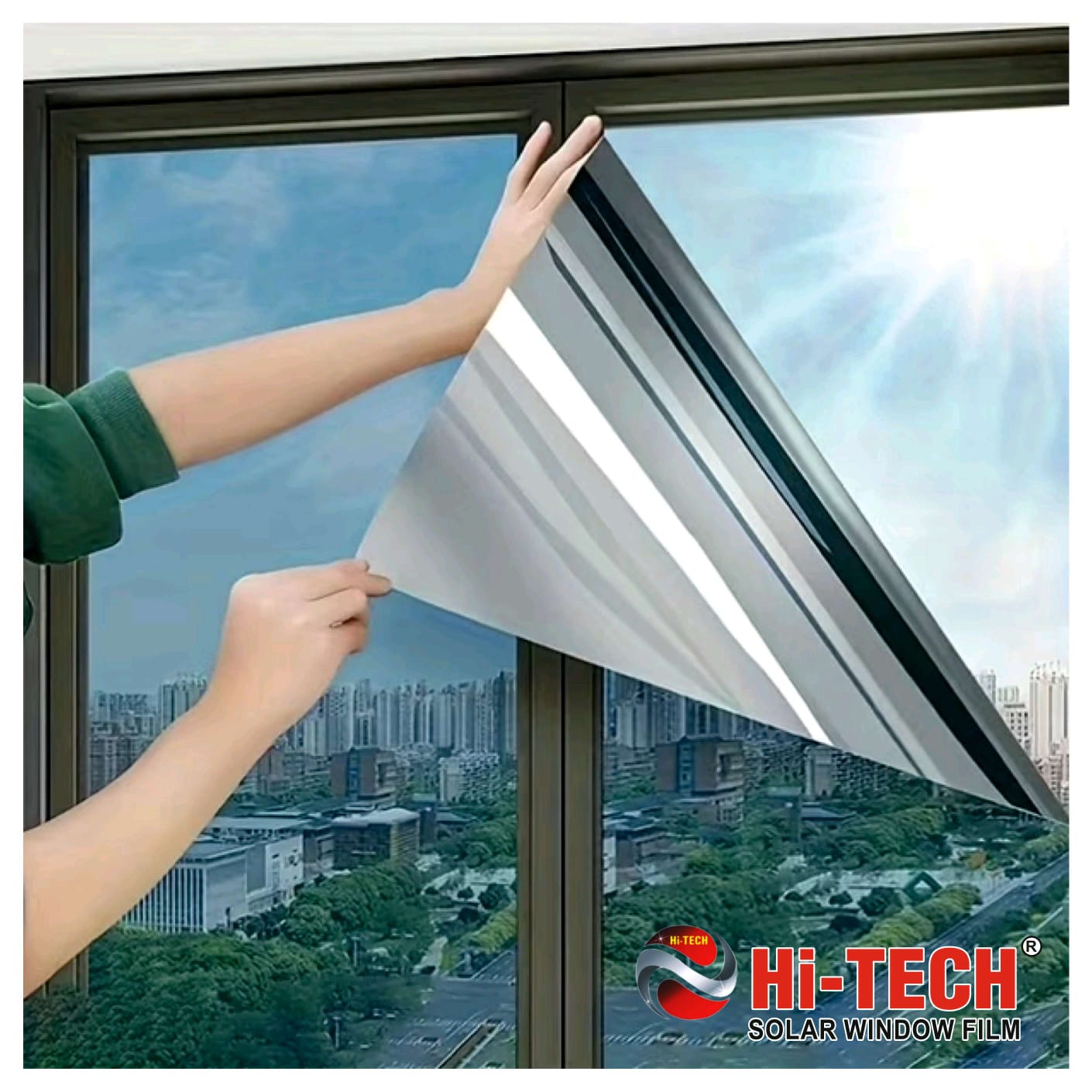 HITECH®ONE WAY MIRROR GLASS FILMS Reflective Sun Control Film - Image 9