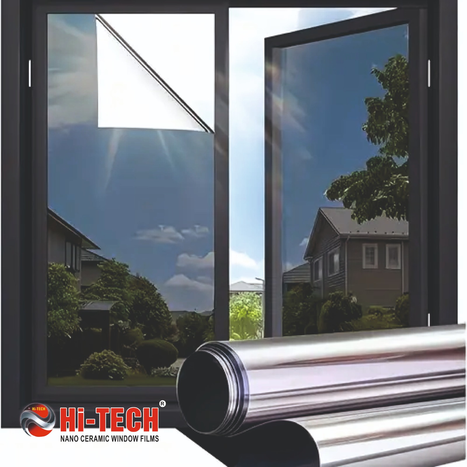 HITECH®ONE WAY MIRROR GLASS FILMS Reflective Sun Control Film - Image 8