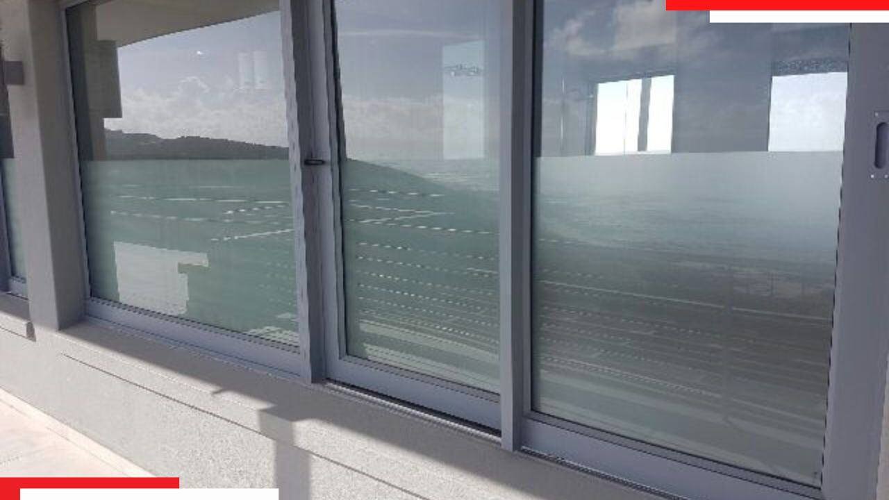 window covered with heat resistant film