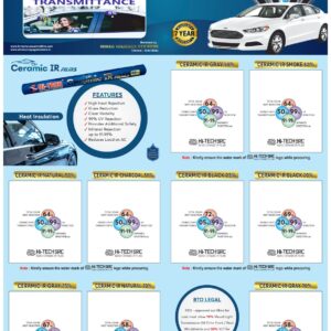 HI-TECH NANO CERAMIC IR WINDOW FILMS FOR CARS SIDE GLASS 5%20%35%50%70%