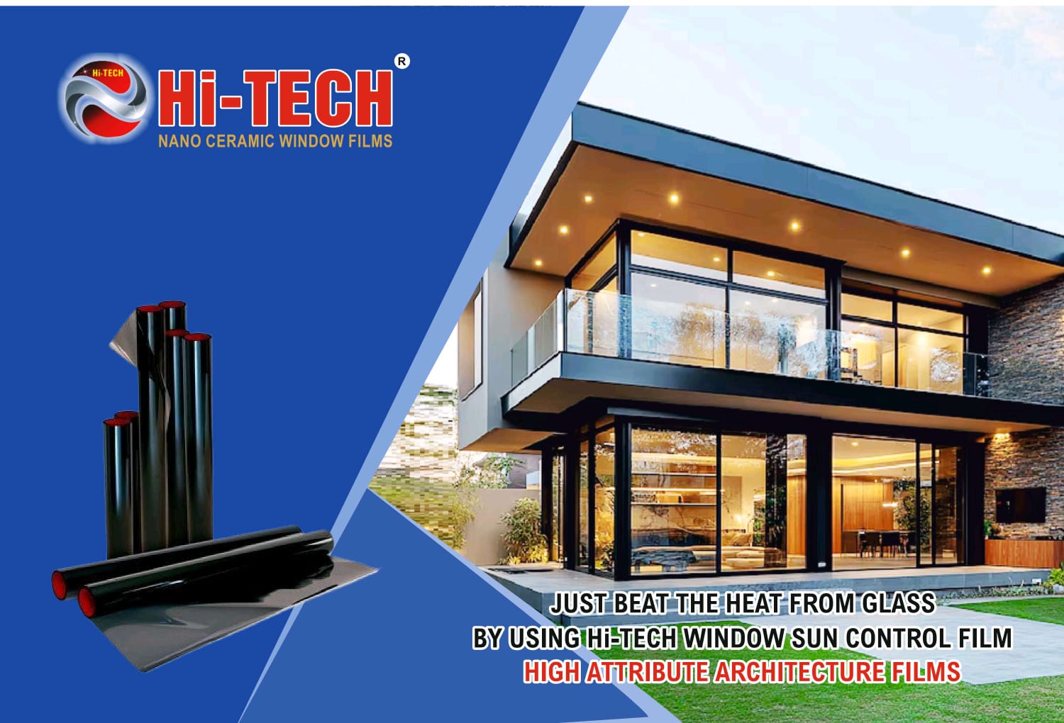 HI-TECH® SUNCONTROL WINDOW FILMS (NANO CERAMIC IR WINDOW TINTS FILMS)PR35% - Image 2