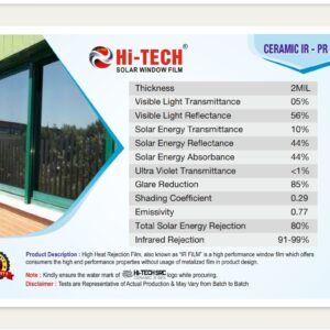 HI-TECH NANO CERAMIC IR WINDOW TINT (PR05%)20%350%50%70%80%