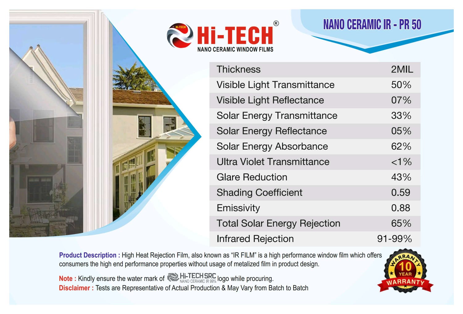 HITECH® PRESTIGE SERIES WINDOW FILMS - Image 6