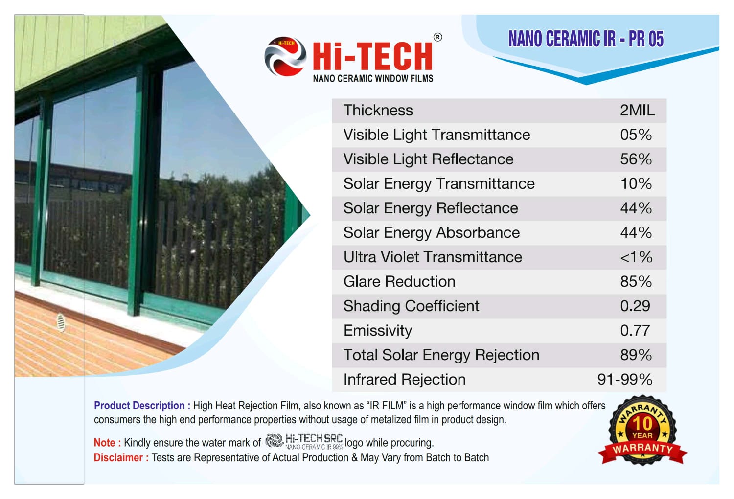 HITECH® PRESTIGE SERIES WINDOW FILMS - Image 9