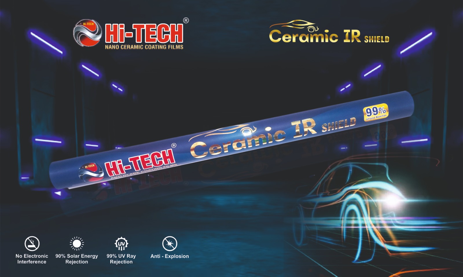 HITECH NANO CERAMIC IR WIND SHIELD TINTING FOR CARS - Image 12